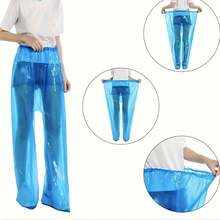 5 PCS Waterproof Long Tube Rain Pant With Shoe Cover Thickened Plastic Foot Wrapped Rainpants Outdoor Activities Travel Cycling Insulation, Galentines, Puppy, Carnival, Party Decorations, Spring Summer Picks, Brides Maid Gifts, Room, Bedroom Decor, Bedroom Decor, Beach, Travel, For Men, For Women, Vacation,Cute Stuff - Multicolor - View 2