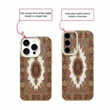 Flower 1pc Vintage Elegant Floral Pattern Full Screen TPU Phone Case, Compatible With IPhone/Compatible With Redmi/ 17 Pro Max - White - View 7