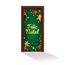 Door Panel Cover Fabric Easy Wear Christmas Decoration Santa Claus - 聖誕節 242 - 查看 3