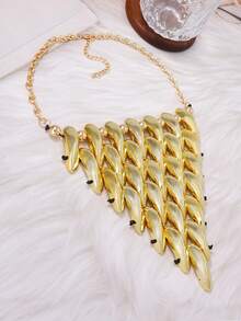 1 pieza Collar con colgante geométrico triangular vintage hecho a mano de CCB para mujeres