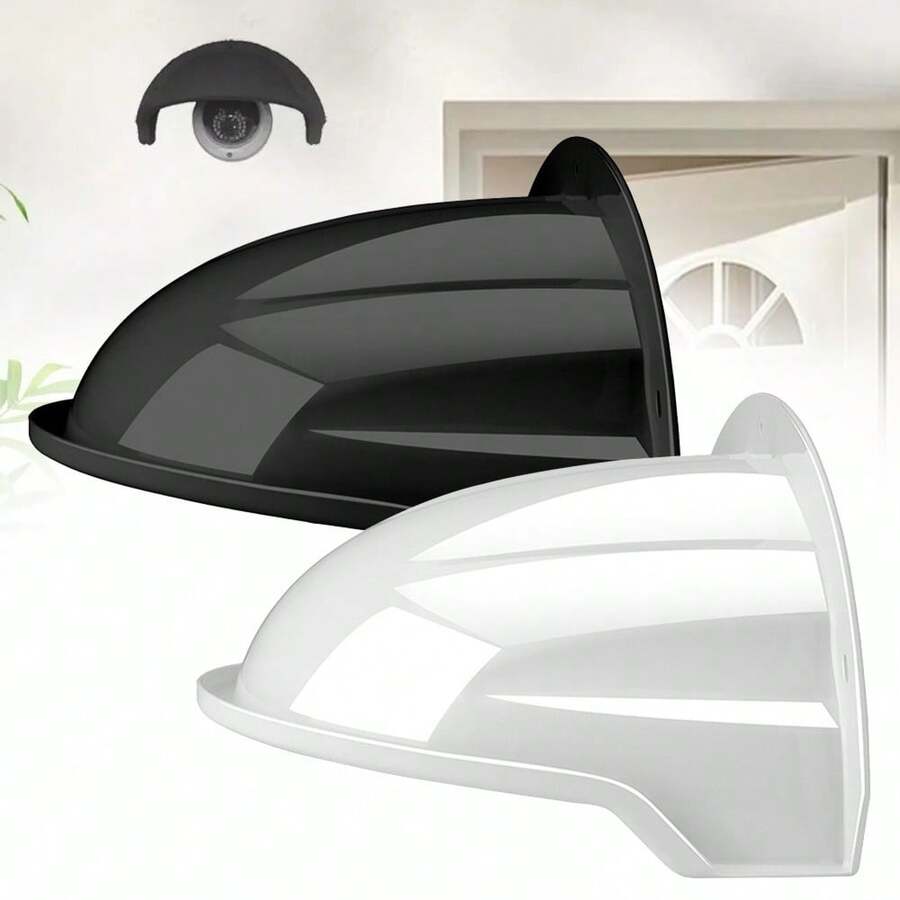 Security Camera Sun Rain Shade Cover Shield CCTV Home Dome Cam Protection Cover - Black - View 1