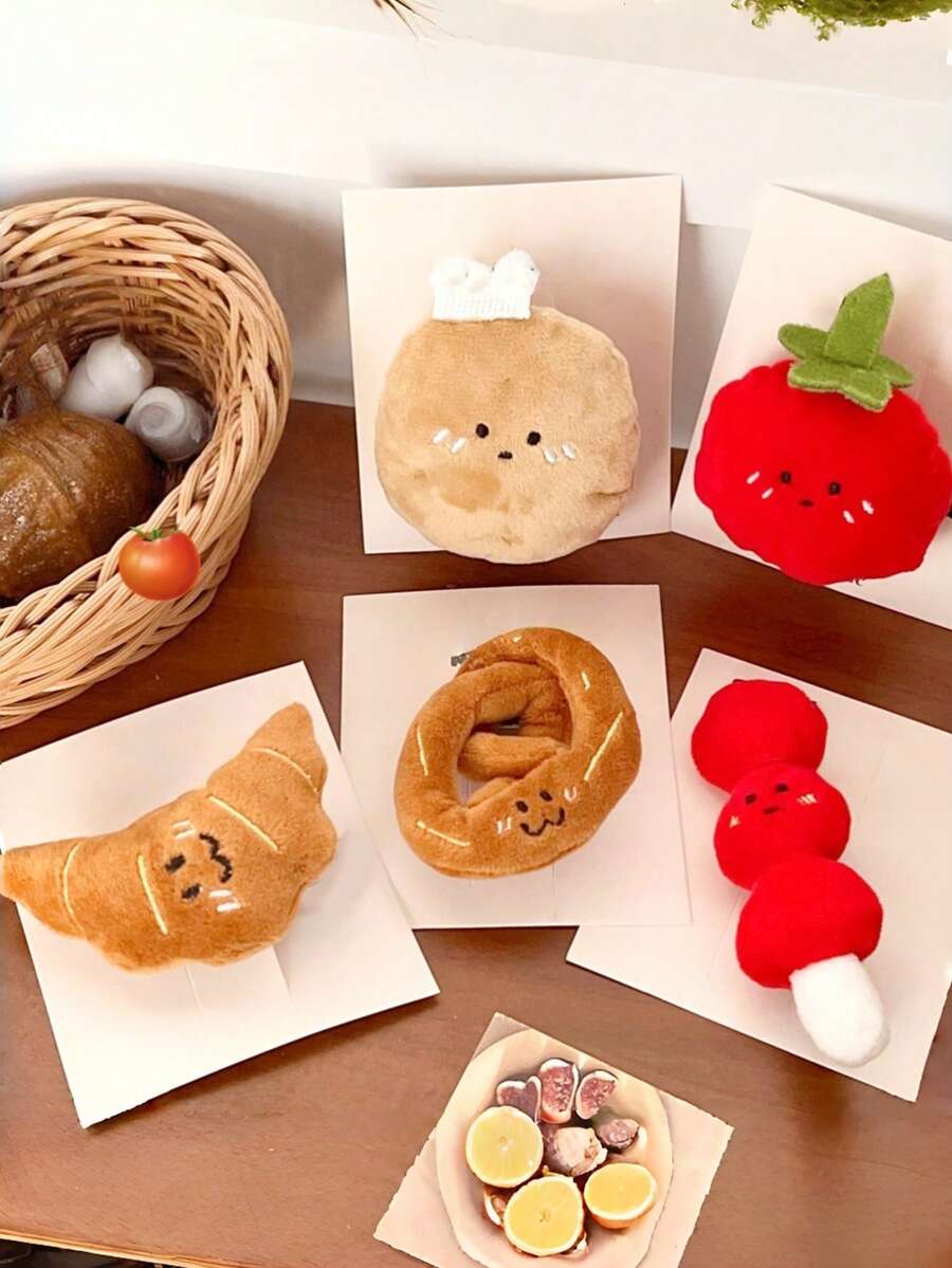 1个创意可爱趣味仿真毛绒食物钥匙扣，可爱毛绒卡通包包挂饰，面包、碱性面包、番茄蔬菜钥匙扣，小饰品，汽车钥匙扣，钥匙挂绳，钥匙扣，钥匙链配件，钥匙圈，送给女性的礼物，送给男朋友的礼物，圣诞礼物，圣诞袜填充物，生日礼物，送给朋友的礼物，节日礼物，活动纪念品，派对礼物。 - 彩色 - 查看 1