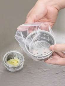 100/200 件厨房水槽过滤器，用于洗菜和洗碗的排水过滤网，一次性排水袋 - 彩色 - 查看 2