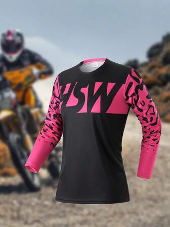 HISERWA Mountain Bike Apparel Cycling Apparel Racing Jersey MTB BMX All-Terrain Bike Downhill Motorcycle DH Motocross T-Shirt Long-Sleeve T-Shirt Quick-Dry Breathable Shirt Women's 2025