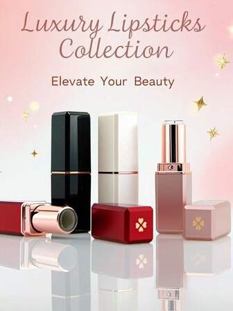 1 יחידות שפופרת שפתון למילוי חוזר, מיכל שפתון חדש בצורת תלתן יוקרתי 3.8 מ"ל, שפתון ליפ גלוס שפתון DIY מארז איפור ריק, מתאים לאיפור DIY, עיצוב נסיעות, שפתון כיס קסום מיני קומפקטי למילוי חוזר, מתנה אידיאלית לקרובי משפחה, חברים, חברה, יום האהבה, זול, מזכרות, איפור, כלי איפור, דברים זולים, מתנות, מתנות לנשים, מתנות לחג המולד