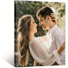 Personalized Photo Canvas Prints Framed - Custom Picture Wall Art With Your Own Photos, Wrapped Canvas Frame & Ready-To-Hang, Upload Your Own Pictures For Home Decor, Bedroom,, Wedding, Gift - Bohemian/Contemporary/Rustic, 2D Flat, Perfect For Room - 黑色 - 查看 1