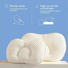 1 Neck Pillow For Pain Relief, Ergonomic Pillow For Sleeping, Ergonomic Orthopedic Pillow For Sleeping, Ergonomic Orthopedic Pillow For Sleeping, Side Sleepers, Back Sleepers,50x30x5cm - 白色 - 查看 5