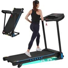 MERAX Incline Treadmill For Running & Walking, 3.0 HP Treadmills For Home 350 Lbs Weight Capacity Hydraulic System Auto-Folding Treadmill With Type C & USB Charge For Android, 10MPH, Bluetooth Speaker - Xem 11