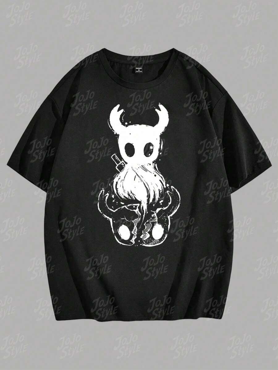 Hollow Knight Silk Song Fantasy Metroidvania Geek Video Game T-Shirt Unisex Male Female 100% Cotton Premium Top Streetwear Launch Immediate Shipping Various Colors!! Plus Size - ma đen - Xem 1