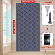ستارة باب عازلة للحرارة مغناطيسية - قماش أكسفورد ثقيل، بطانة مسمكة، زيادة في الارتفاع بمقدار 2 بوصة، 36 بوصة * 80 بوصة لأبواب الزجاج الانزلاقية، عزل الباب الشتوي وخفض الضوضاء، رمادي، ستارة باب شتوية، عزل باب انزلاقي، سطح منسوج، بنية متينة، عزل المنزل، تصميم، خياطة مقواة، حل عزل المنزل
