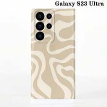 1pc Minimalist Asymmetrical Patchwork Pattern Glossy Hard Shell Phone Case, Suitable For IPhone 11/12/13/14/15/16 Pro Max