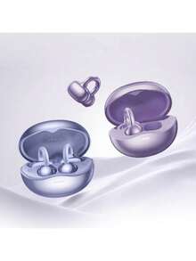 Tai nghe CozyBuds W29, Tai nghe Bluetooth dạng kẹp, Không dây thực sự, Thoải mái khi đeo, Thời lượng pin dài, Không đau, Tai nghe chống ồn cho nhạc di động, Galaxy Blue - Thiên hà xanh - Xem 6