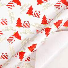 1 Roll Christmas Tree Gift Wrapping Paper - Pink & Gold Holiday Wrapping Paper, 118.11 Inches Long - Decorative Festive Paper, Suitable For Gifts, Premium Christmas Tree Pattern Design, No Accessories, Paper Material