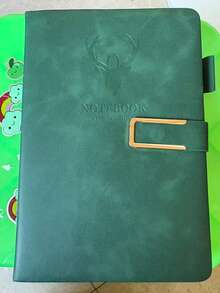 1 pezzo Quaderno spesso formato A5, copertina in pelle PU, 160/360 pagine, blocco note per riunioni aziendali, design minimale con fibbia, forniture per scuola e ufficio