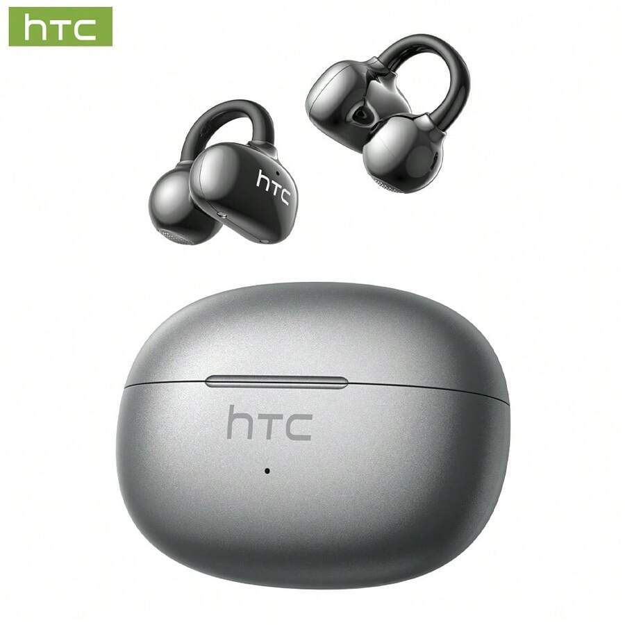HTC NE55 AI 夹式翻译耳机，支持 135 种语言实时翻译，电池续航时间长，高清音质，适合运动和旅行，轻巧便携，做工精良，是一款专业的翻译设备，是商务人士和语言学习者的理想之选。 - 灰色 - 查看 1