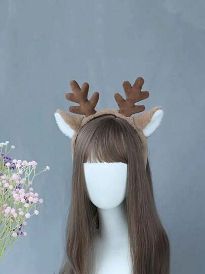1 Pair Cute & Elegant Deer Antler And Reindeer Ear Headband, Christmas Snowflake Reindeer Headband, Adorable Deer Horn Headband, Best Choice For Christmas And Gifts,Fall,Hair,Hair Accessories,Hair Accessories For Women,Travel,Hair Accessories,Accessories Women,Hair Accessory,Hair Accessories Women,Hair Tools,Hair Stuff,Stuff,Beauty Accessories