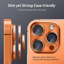 3pcs Metal CD Texture Eagle Eye Lens Film, Concentric Circle Textured Lens Protector, Glare CD Pattern Camera Lens Sticker, Precision Engraved CD Texture Protective Film, Metal Brushed Eagle Eye Lens Sticker, Mirror CD Texture Protective Film - CD Cosmic Orange - View 6