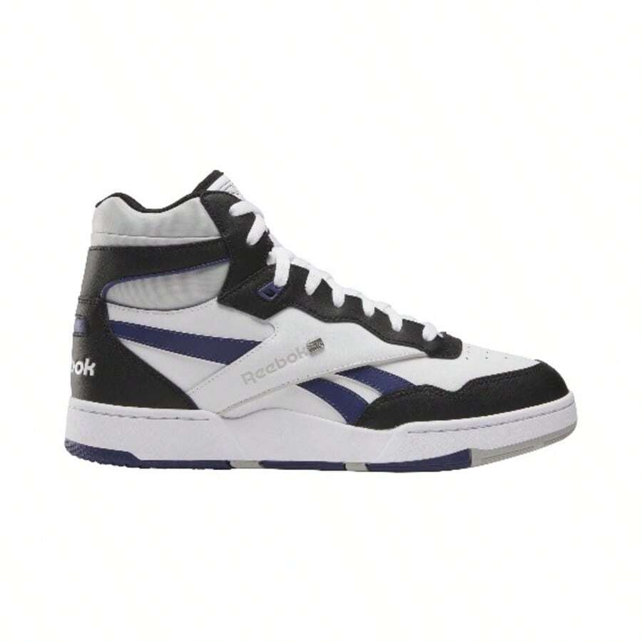 Reebok White Bb 4000 II Mid Unisex Tennis Shoes - Black and White - View 1