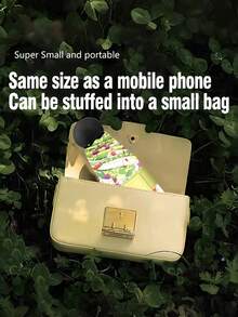 Mini Guarda-Chuva Dobrável, Um Imprescindível para Viagens e Compras, Ultra-Leve e Portátil, Proteção UV para Canteiro de Flores, Sombrinha de Bolso Compacta, Guarda-Chuva Feminino, Com Diâmetro da Base de 90cm