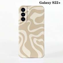 1pc Minimalist Asymmetrical Patchwork Pattern Glossy Hard Shell Phone Case, Suitable For IPhone 11/12/13/14/15/16 Pro Max