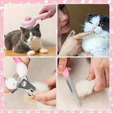 Juego de aseo para mascotas, incluye juego de cepillos de baño, toalla, guantes de baño, cepillo quitapelo, champú y acondicionador para mascotas, herramientas de limpieza dental para mascotas - Multicolor - Ver 10