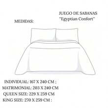 VENECIA JUEGO DE SABANAS 4 Medidas para colchon de 30 cm suave al tacto, varios colores. - azul real - Ver 9