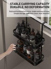 1pc Of Wall-Mounted Storage Rack For The Bathroom, Designed For Holding Shower Items, Bathrobes, And Towels, Also Suitable For Kitchen And Home Organization.