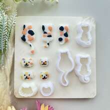Elegant Little Cat Shape High Polymer Clay Cutter Set - Little Cat Jewelry Making Kit - Suitable For Summer And Graduation Season Clay Cutters, Suitable For Making Soft Clay Earrings, Cutting Mold, DIY Handmade Tools, Soft Clay Cutting Tools