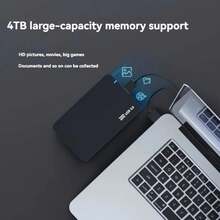 4TB 2TB Portable Hard Drive External Hard Drive 4TB 2TB USB 3.0 Data Transfer External Hard Disk Compact Minimalist Design, Compatible With Laptop Desktop - Reliable Storage For Students, Professionals, Portable Storage Sleek Design Compact Hard Drive - 2TB - View 5
