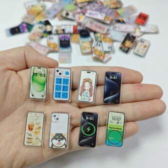 20pcs Mini Phone Models, Cute Cartoon Phone Models, Realistic ToyHouse Decor, Acrylic Material, Realistic Mini Phone Models, Dollhouse Accessories,Miniature Phone Decorations, Doll Phone Models, Cute Anime, Dollhouse Decorations, Compatible With Dollhouse Dioramas, Miniature Furniture, Birthday Party Favors, Christmas Gift,Christmas Stocking Stuffers