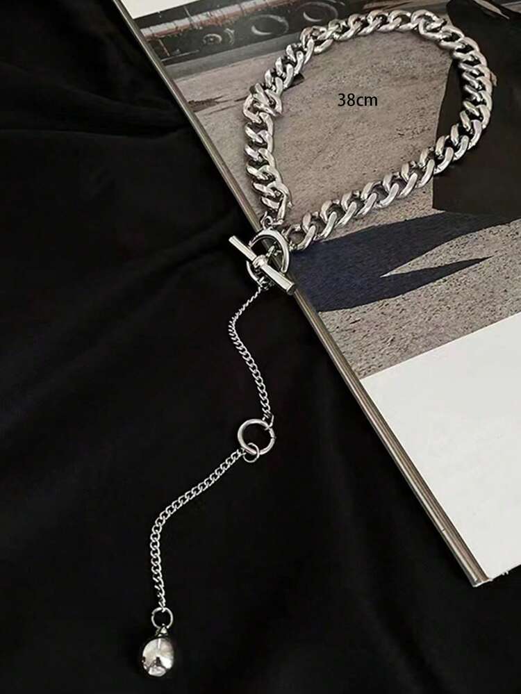 1pc Fashion Iron OT Buckle Design Choker For Women For Daily Decoration