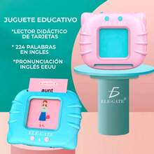 ELE-GATE Juguetes Educativos De Tarjetas En Inglés Con 112 Palabras - Rosa - Ver 3