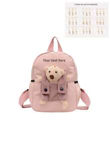 Customizable Personalized Backpack With Name Or Holiday Greetings. Customize Your Own Cute Mini Cartoon Teddy Bear Backpack, Can Write Name, Letters, Lucky Numbers, Perfect For Daily School, Dance Class, Travel, Birthday Gift For Friends And Daughters - Bear Backpack - View 21