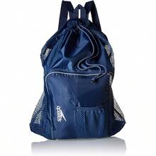 Bolsa de malla con ventilacin para equipo deportivo en color negro duradero y transpirable - talla única + Azul - Ver 2