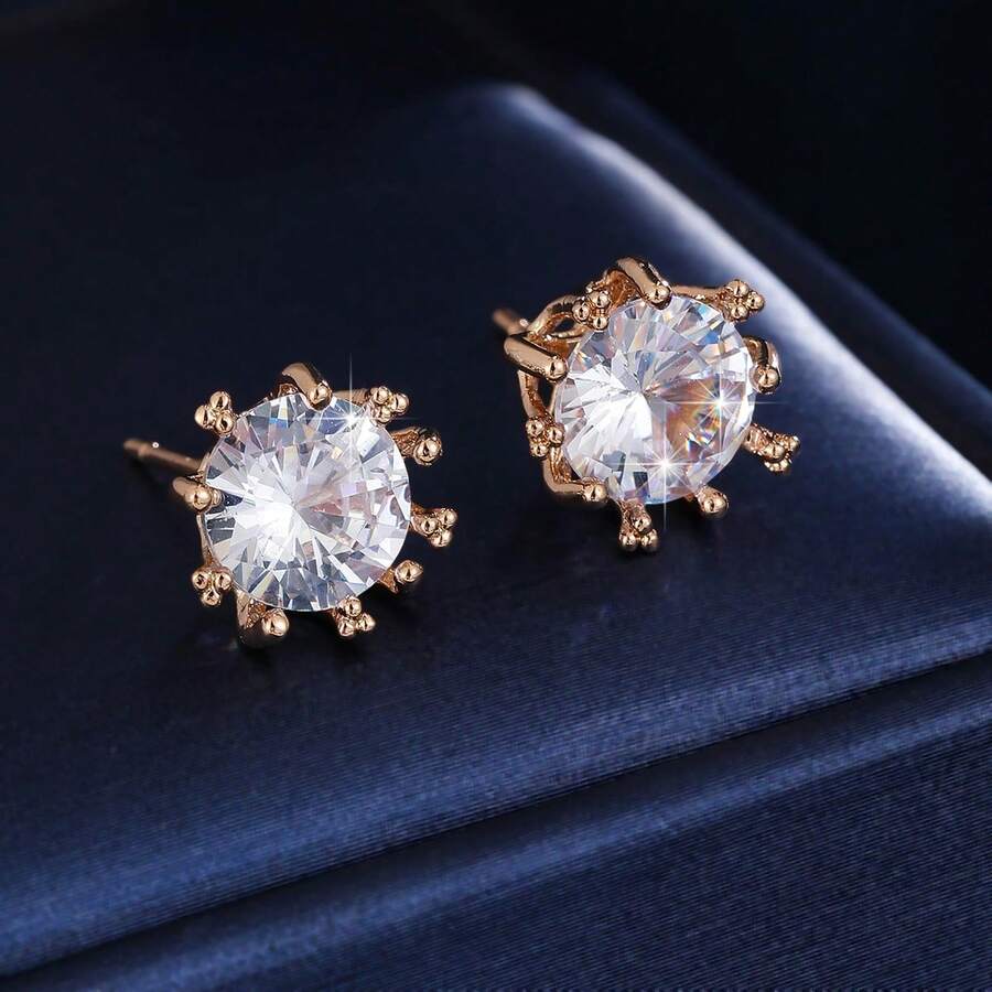 1 Pair Classic Minimalist Delicate Stud Earrings, Niche Design - Earrings - View 1