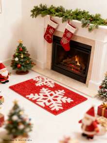 1 pezzo Tappeto in peluche rosso natalizio, calpestarlo ti immergerà nell'atmosfera natalizia! La superficie morbida e soffice del tappeto sembra come camminare su una nuvola. Usalo durante il periodo natalizio e i tuoi piedi saranno caldi e la tua casa diventerà accogliente e festiva. Il materiale morbido offre una piacevole sensazione sotto i piedi, adatto per soggiorno, camera da letto, zerbino, piccolo tappeto, zerbino di benvenuto, tappetino per pavimento, zerbino per porta d'ingresso, tappeto da cucina, decorazione per la casa, zerbino per porta d'ingresso, tappeto d'area, tappeto da esterno, decorazione per la casa, tappeto d'area, tappeto da giardino, lavabile in lavatrice.