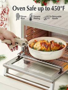 17PCS Pots And Pans Set With Detachable Handle, Nonstick Cookware Set With Removable Handle, Non Stick Pot And Pan Sets PFOA Free, Induction Cookware Set For Home Cooking - Multicolor - View 6