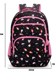 Girls' School Backpack, Reinforced Padded Youth Bag - màu đen - Xem 7