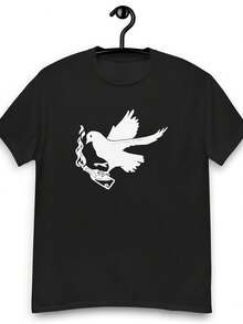 Uni T-Shirt – Raven With Molotov Design  Streetwear Statet  Gildan 5000 - Style19 - View 1