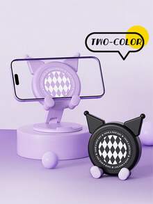 Cartoon Creative Foldable Rotating Desktop Slouchy Phone Holder, Portable Cute Rotating Foldable Phone Stand