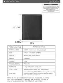 1个便捷时尚的男士短款PU皮钱包，带自动弹出式铝合金卡槽，防盗防磁，男士最佳礼物 - 彩色 - 查看 7