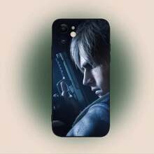 Funda de teléfono de Leon S. Kennedy de 4 compatible con iPhone 15, 14, 13, 12, 11, Plus, Pro Max, XS, X, XR, SE, Mini, 8, 7 de silicona suave en color negro. Funda compatible con Samsung Galaxy S17 Pro Max, S17 Pro, S17, S16 Pro Max. - Z3 - Ver 6