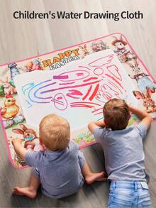 80*60cm Children's Water Doodle Mat Toy, Large Size Water Magic Painting Pad, 3 Themes Available: Christmas/Rabbit/Elf, Reusable Water Drawing Mat, Best Toy Gift For 3-6 Years Old Boys And Girls, Art Enlightenment Gift For Christmas/Halloween