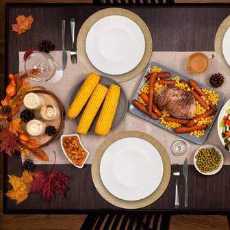 6/8 piezas Manteles individuales redondos estilo bohemio y rústico, de 12.99 pulgadas de diámetro, de lino y arpillera de lujo. Lavables y fáciles de limpiar. Adecuados para decoración del hogar, bodas, fiestas, uso comercial y protección de mesas de café.