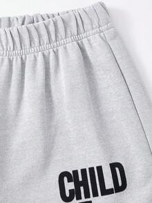 2pcs/Set Boys' Casual Cross Print Straight Leg Pants, Sporty Style For Everyday & Outdoor Wear, Spring/Summer - متعدد الألوان - مشاهدة 4