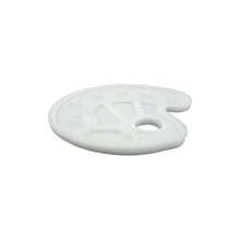 Plastic Artist Paint Tray Palette With 10 - Well Thumb Hole - Pack Of 3 - 白色 - 查看 2