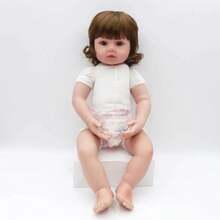 Realistic Baby Doll With Clothes And Stuffed Giraffe Silicone - Pink - View 13