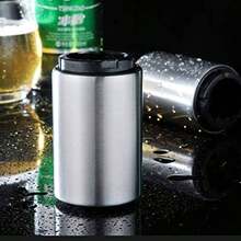 Destapador de cerveza, abridor de botellas automtico de acero inoxidable con imn para las corcholatas, en hogar, bar o restaurante con diseo vanguardista y calidad premium - Plateado - Ver 7