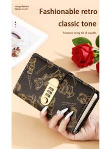 100-Page A6 Lockable Binder With Bear Pattern – Waterproof & Magnetic, Budget Tracker, Cash Notebook, Financial Planner – Perfect For Back-To-School Students Or Savings Goals.