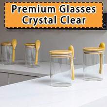 Overnight Oats Containers With Lids, 16oz Overnight Oats Jars 4 Pack, Oatmeal Cups, Meal Prep Containers, Glass Meal Prep Containers With Lids, China Pudding Jars - 清除 - 查看 2